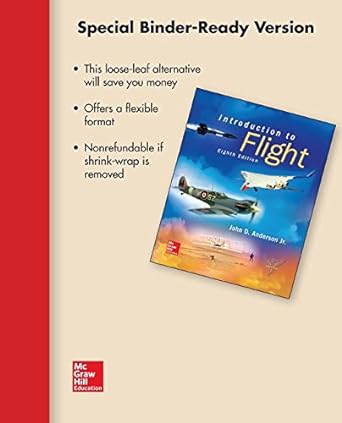 loose leaf for introduction to flight 8th edition john anderson 1259199630, 978-1259199639