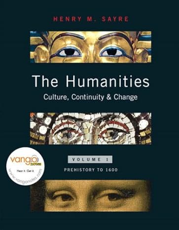 the humanities culture continuity and change prehistory to 00 1st edition henry m. sayre 0130862649,