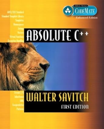 absolute c++ codemate enhanced edition 1st edition walter savitch 0321197240, 978-0321197245