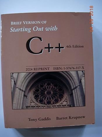 starting out with c++ 4/e brief/white starting out quickly visual c++ net 4th edition tony gaddis ,barret