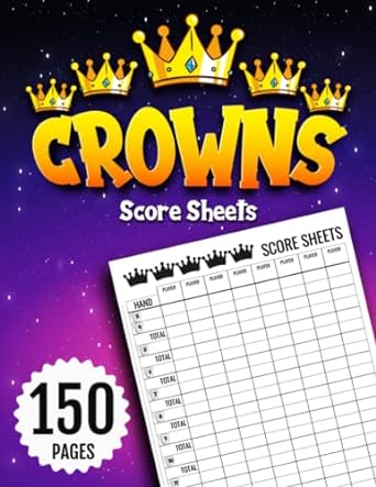 crowns score sheets 150 pages 1st edition butterfly publication 979-8778387041