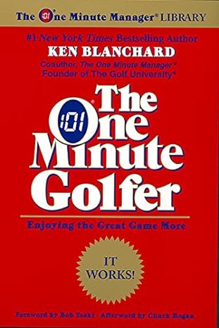 the one minute golfer enjoying the great game more 1st edition ken blanchard 0688168493, 978-0688168490
