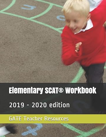 elementary scat workbook 2019 2020 edition 1st edition gate teacher resources 1081566973, 978-1081566975
