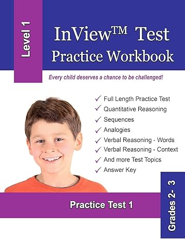 inview test practice workbook 1st edition gifted and talented test editors 1725028700, 978-1725028708