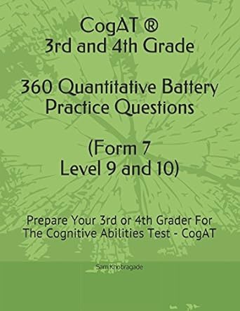 cogat 3rd and  grade quantitative battery practice questions prepare your 3rd or  grader for the cognitive