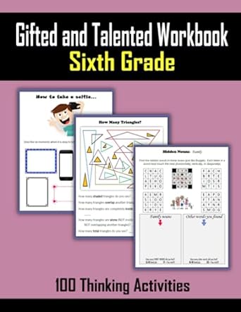 gifted and talented workbook sixth grade 1st edition c. mahoney 1794308814, 978-1794308817