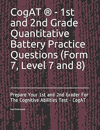 cogat 1st and 2nd grade quantitative battery practice questions prepare your 1st and 2nd grader for the