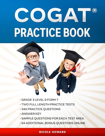 cogat practice book grade 3 level 9 form 7 two full length cogat practice tests 340 practice questions answer
