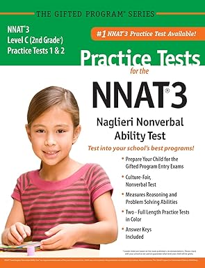 nnat3 2 practice tests level c in color publisher of the #1 cogat practice test 1st edition mercer publishing