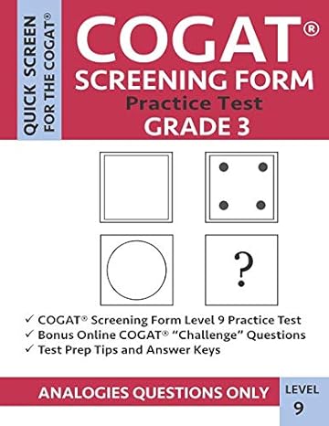 cogat screening form practice test grade 3 level 9 practice questions from cogat form 7 / form 8 analogies