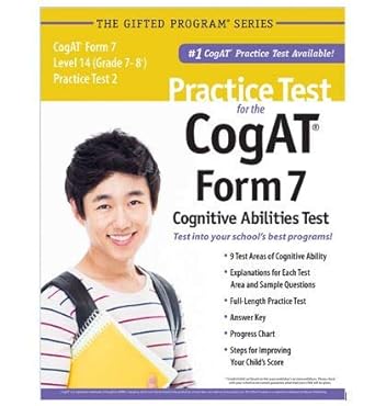 practice test for the cogat form 7 level 14 practice test 2 1st edition mercer publishing 1937383199,