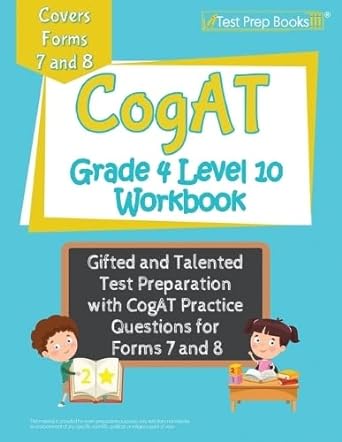 cogat grade 4 level 10 workbook gifted and talented test preparation with cogat practice questions for forms