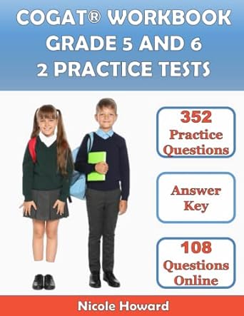 cogat workbook grade 5 and 6 2 manuscripts cogat grade 5 test prep cogat grade 6 test prep level 11 and 12