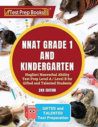 nnat grade 1 and kindergarten naglieri nonverbal ability test prep level a / level b for gifted and talented