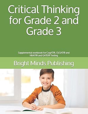 critical thinking for grade 2 and grade 3 supplemental workbook for cogat olsat and nnat and gate testing 1st