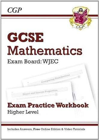 gcse maths aqa exam practice workbook higher by cgp books paperback 1st edition unknown author b00npnudds