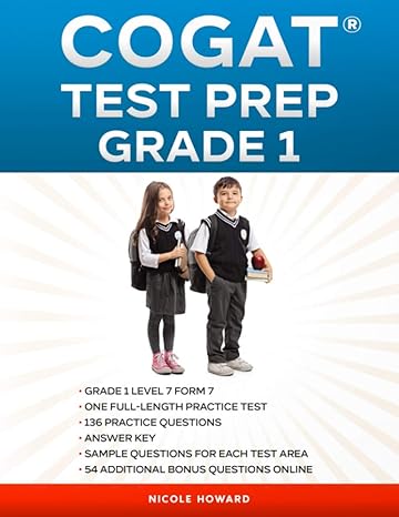 cogat test prep grade 1 grade 1 level 7 form 7 one full length practice test 136 practice questions answer