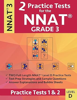 2 practice tests for the nnat grade 3 nnat 3 level d practice tests 1 and 2 nnat3 grade 3 level d test prep