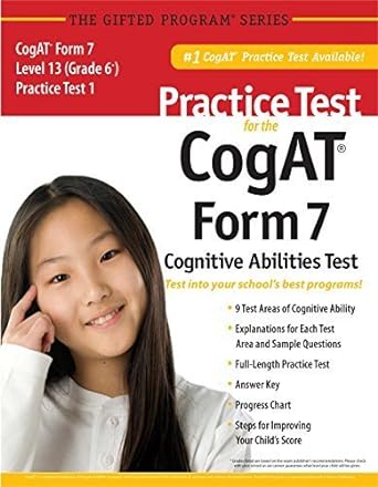 practice test for the cogat form 7 level 13 practice test 1 1st edition mercer publishing 1937383164,
