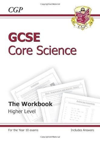 gcse core science aqa workbook higher by cgp books paperback 1st edition parsons richard b00hrd9v44