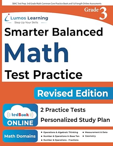 sbac test prep 3rd grade math common core practice book and full length online assessments smarter balanced