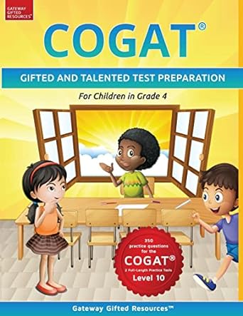 cogat test prep grade 4 level 10 gifted and talented test preparation book practice test/workbook for