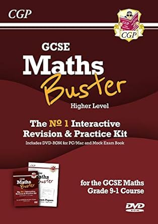mathsbuster gcse maths interactive revision higher dvdandexam practice pack 1st edition cgp books 1782944354,