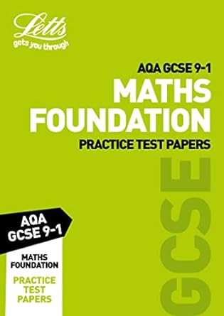 letts gcse 9 1 revision success aqa gcse maths foundation practice test papers edition collins 0008276137,