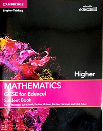 gcse mathematics for edexcel higher student book with online subscription 1st edition karen morrison