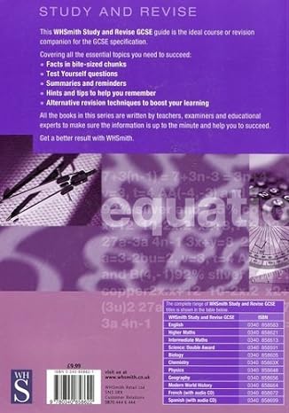 wh smith study and revise gcse higher maths 1st edition sheila hunt ,philip hooper 0340858621, 978-0340858622