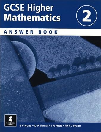 higher gcse maths answer book 2 1st edition d. turner 0582503566, 978-0582503564