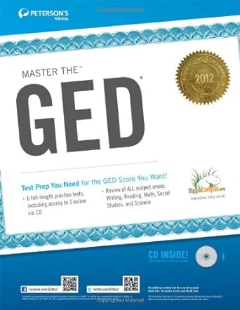 master the ged 2012 26th edition peterson's b00d9tu55e