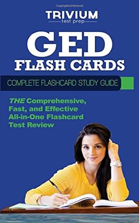 ged flash cards complete flash card study guide 1st edition trivium test prep 1940978157, 978-1940978154