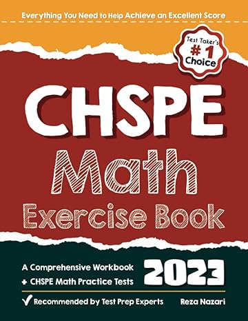 chspe math exercise book a comprehensive workbook + chspe math practice tests 1st edition reza nazari