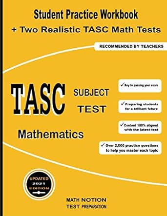 tasc subject test mathematics student practice workbook + two realistic tasc math tests 1st edition michael