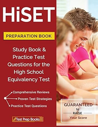 hiset preparation book study book and practice test questions for the high school equivalency test 1st