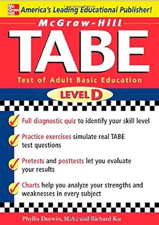 mcgraw hill s tabe level d test of adult basic education the first step to lifelong success 1st edition