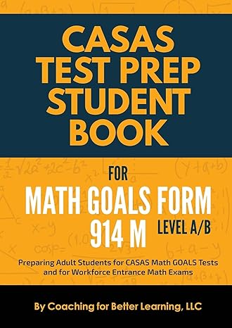 casas test prep student book for math goals form 914 m level a/b 1st edition coaching for better learning