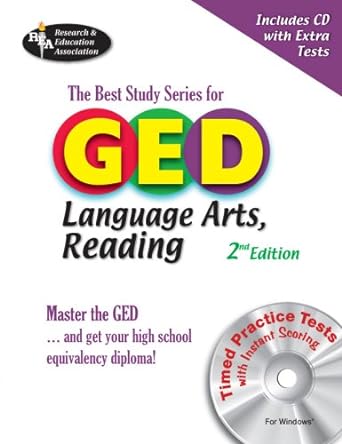 ged language arts reading w/cd rom the best test prep for the ged language arts reading section 2nd edition