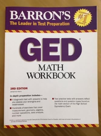 barron s ged math workbook 3rd edition johanna holm 0764142062, 978-0764142062
