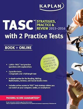 kaplan tasc 2015 2016 strategies practice and review with 2 practice tests book + online + videos + mobile