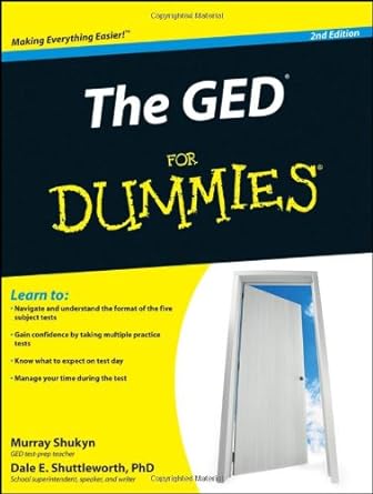 the ged for dummies 2e 2nd edition murray shukyn 0470570806, 978-0470570807