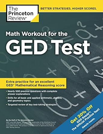 math workout for the ged test 1st edition the princeton review 1101882115, 978-1101882115