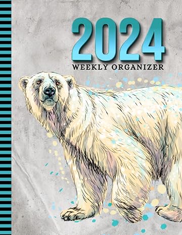 2024 weekly organizer dated 8 5x11 / 52 week / to do list notes section habit tracker / jan to dec / life