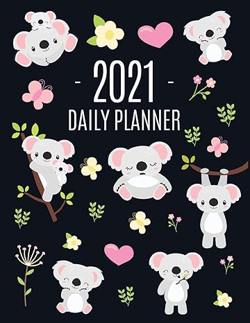 cute grey koala planner 2021 cute year organizer for an easy overview of all your appointments large funny