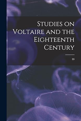 studies on voltaire and the eighteenth century 53 1st edition anonymous 1014186730, 978-1014186737