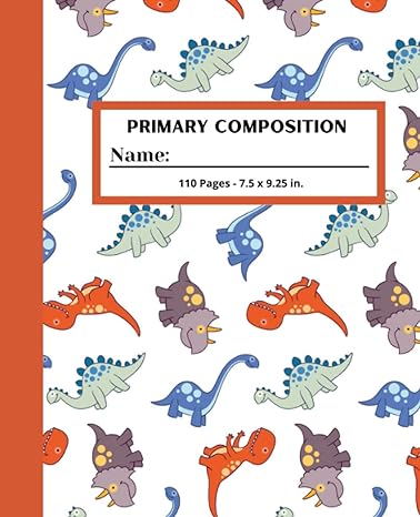 colorful dinosaur primary composition and story space dotted midline and picture space preschool k 2