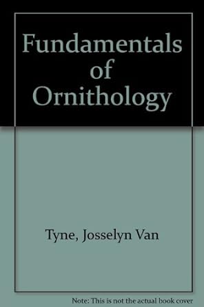 fundamentals of ornithology 1st edition josselyn van tyne 0486227006, 978-0486227009