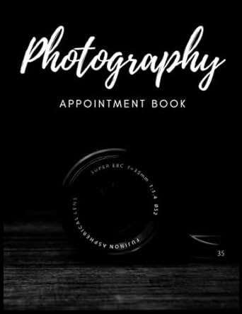 photography appointment book weekly client business planner for photographer undated photoshoot organizer 1st