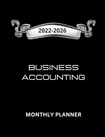 standard monthly planning 2022 2026 for business accounting students or professionals five years with public